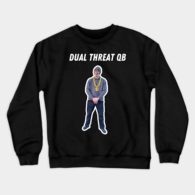 Dual Threat QB Colin Crewneck Sweatshirt by LAX Flag Football